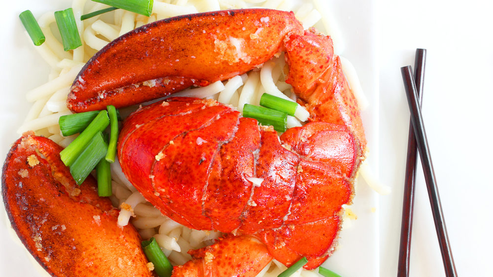 Ginger Scallion Lobster with Crispy Vermicelli - - Recipe from BostonChefs.com - recipes from Boston