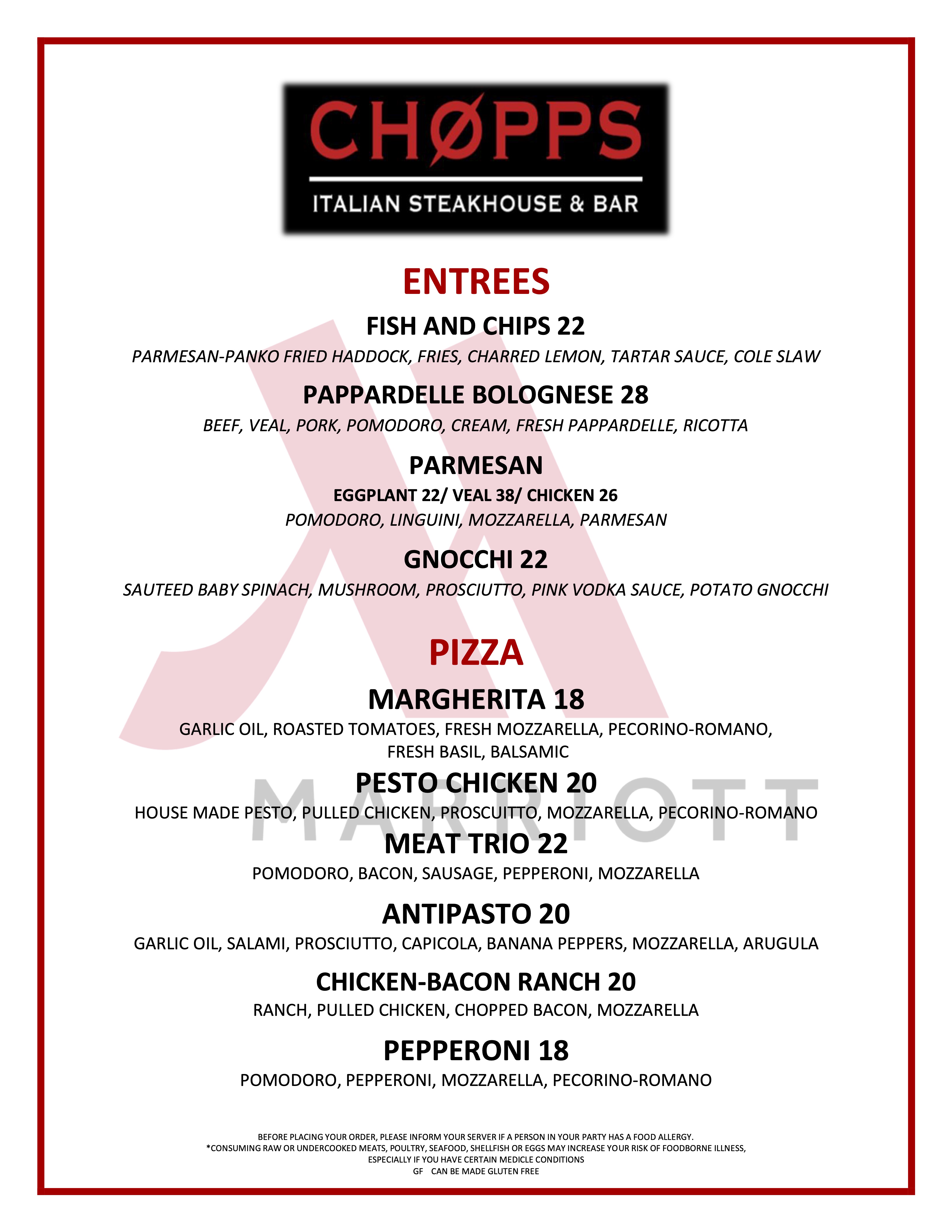 Chopps Italian Steakhouse & Bar restaurant in Burlington, MA on ...